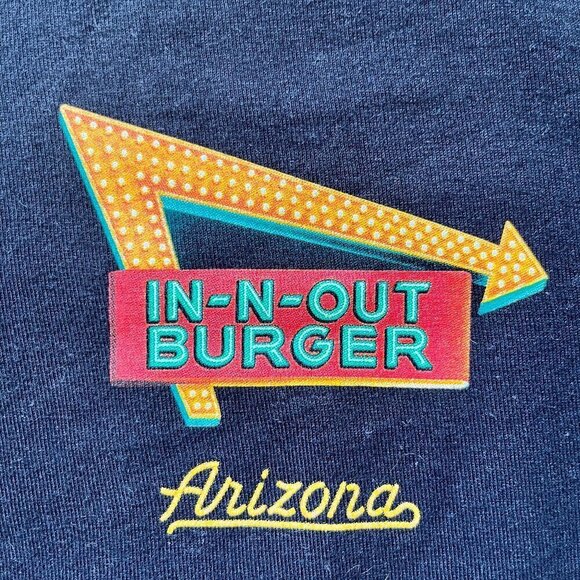 IN-N-OUT BURGER Arizona 2021 A Fresh New Year Black Collector T-Shirt Youth Sz S - Picture 10 of 10